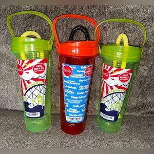 Three Cedar Point Plastic Water Bottles
